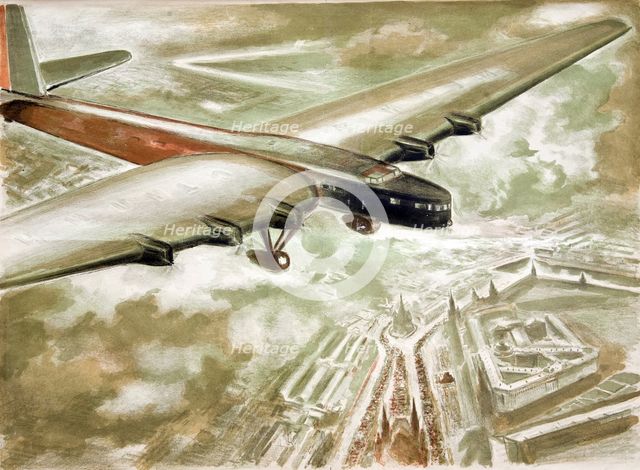 Flight over the Red Square, 1937. Creator: Suvorov, Anatoly Andreyevich (1890-1943).