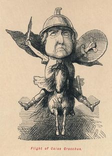 Flight of Gaius Gracchus 1852. Artist: John Leech