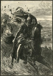 Flight of Pompey from the Battle-Field of Pharsalia 1890. Creator: Unknown