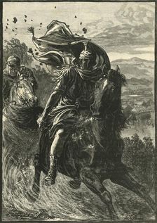 Flight of Pompey from the Battle-Field of Pharsalia 1890. Creator: Unknown