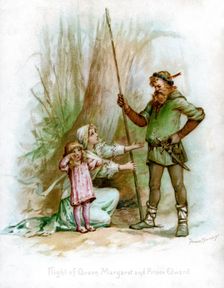 Flight of Queen Margaret and Prince Edward 1897.Artist: Frances Brundage