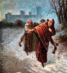 Flight Of The Empress Maude 12th century, (c1850)