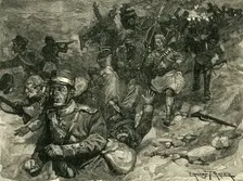 Flight of the Greeks from Larissa c1900. Creator: Ernest Prater