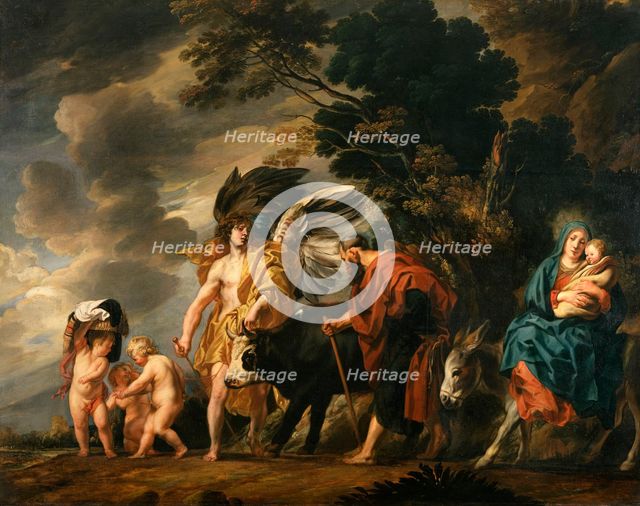 Flight of the Holy Family into Egypt, 1647. Creator: Jacob Jordaens.