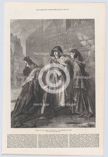 Flight of the Queen of James II, from "Illustrated London News", August 3, 1872. Creator: Richard Principal Leitch.