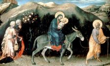 Flight into Egypt, 1423. Artist: Gentile da Fabriano