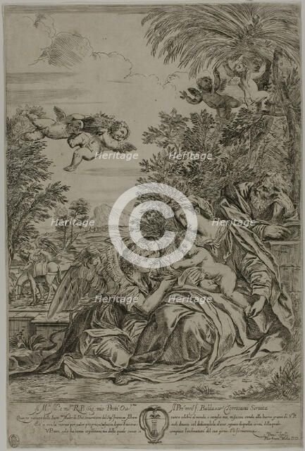 Flight into Egypt, 1647/66. Creator: Pier Francesco Mola.