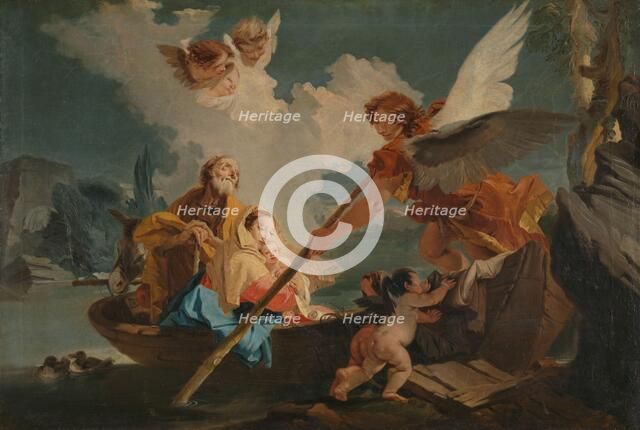 Flight into Egypt, 1750-1810. Creator: Giovanni Battista Tiepolo (follower of).