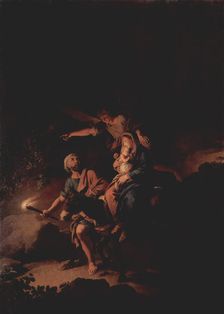 Flight into Egypt, 1752. Creator: Christian Wilhelm Ernst Dietrich