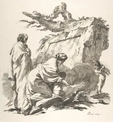 Flight Into Egypt, 1759. Creator: Jean-Baptiste-Marie Pierre