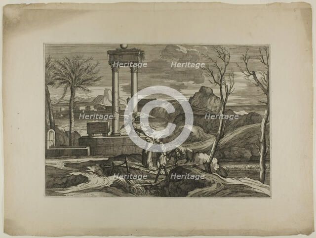 Flight into Egypt, 17th century. Creator: Sébastien Bourdon.