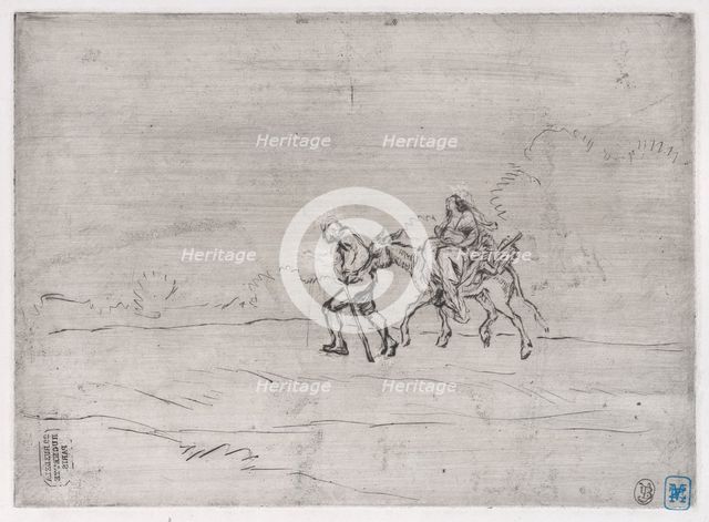Flight into Egypt, 1848. Creator: Charles Emile Jacque.