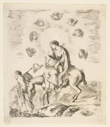Flight into Egypt, ca. 1641. Creator: Stefano della Bella