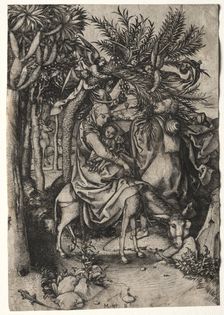Flight into Egypt. Creator: Martin Schongauer (German, c.1450-1491)