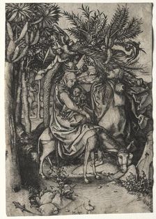 Flight into Egypt. Creator: Martin Schongauer (German, c.1450-1491)