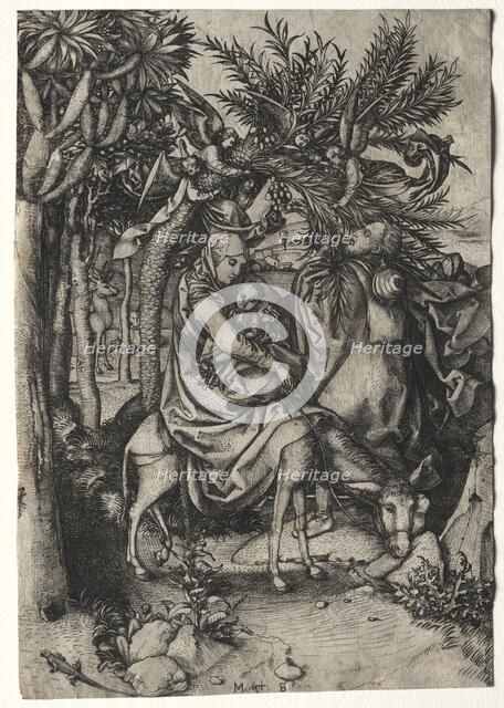 Flight into Egypt. Creator: Martin Schongauer (German, c.1450-1491).