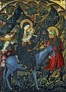 Flight into Egypt anonymous tempera Painting