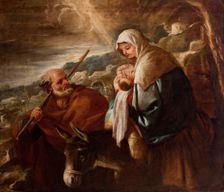Flight into Egypt, between 1690 -1705. Creator: Luca Giordano