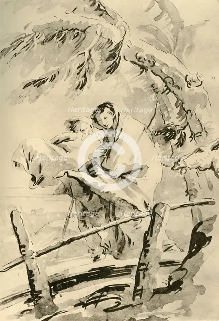 'Flight into Egypt', before 1752, (1928). Artist: Giovanni Battista Tiepolo.