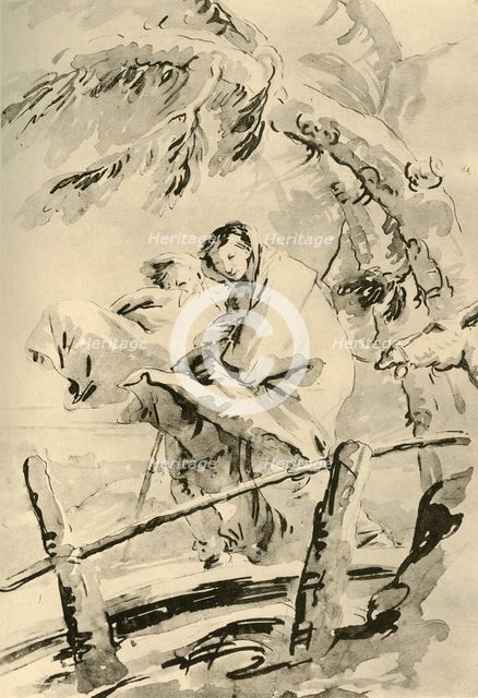 'Flight into Egypt', before 1752, (1928). Artist: Giovanni Battista Tiepolo.
