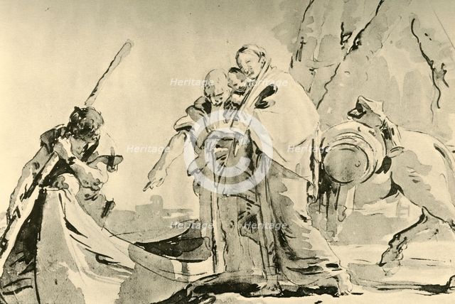 'Flight into Egypt', before 1752, (1928). Artist: Giovanni Battista Tiepolo.
