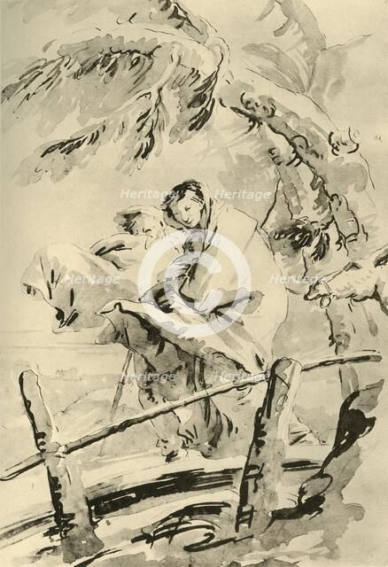 'Flight into Egypt', before 1752, (1928). Artist: Giovanni Battista Tiepolo.