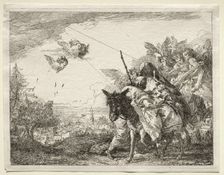 Flight into Egypt: Joseph Pausing to Gaze at the Infant Christ. Creator: Giovanni Domenico Tiepolo (Italian, 1727-1804)