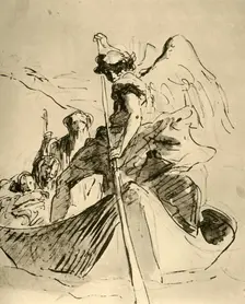 Flight into Egypt mid 18th century, (1928). Artist: Giovanni Battista Tiepolo