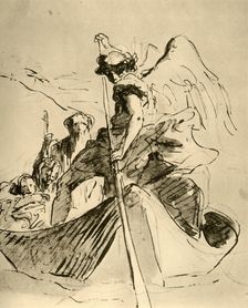Flight into Egypt mid 18th century, (1928). Artist: Giovanni Battista Tiepolo
