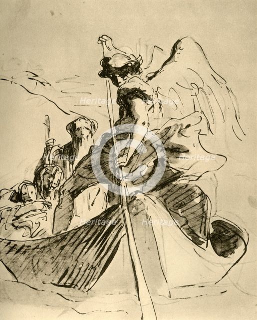 'Flight into Egypt', mid 18th century, (1928). Artist: Giovanni Battista Tiepolo.