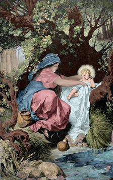 Flight into Egypt - New Testament, 1879. Creator: M. Weber