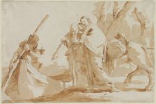 Flight into Egypt: The Embarkment of the Holy Family, c. 1735. Creator: Giovanni Battista Tiepolo (Italian, 1696-1770)