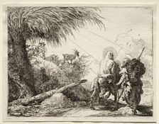 Flight into Egypt: The Holy Family and the Palm Tree. Creator: Giovanni Domenico Tiepolo (Italian, 1727-1804)