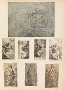 Flight into Egypt?, Virgin and Child, the Annunciation, a saint, n.d. Creator: Andrea Schiavone