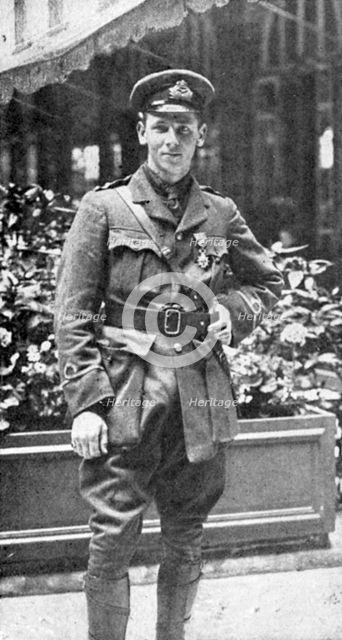 Flight-Lieutenant Rex Warneford VC, British pilot, 1915. Artist: Unknown