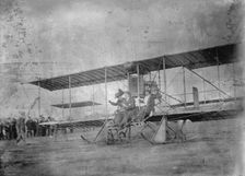 Flights And Tests of Rex Smith Plane Flown By Anthony Jannus; in plane with Miss Laura Merriam, 1912 Creator: Harris & Ewing