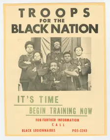 Flier for the Troops for the Black Nation, ca. 1970. Creator: Unknown