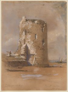 Flint Castle, early-mid 19th century. Creator: Clarkson Stanfield
