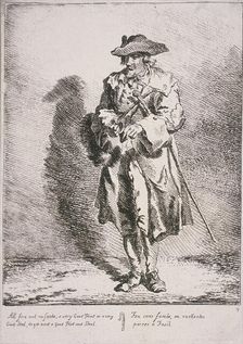 Flint and steel seller, Cries of London, 1760. Artist: Paul Sandby