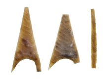Flint arrowheads from Marden Henge excavations, Wiltshire, 2010. Artist: Historic England Staff Photographer