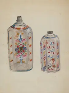 Flint Glass Bottles, c. 1936. Creator: Ella Josephine Sterling