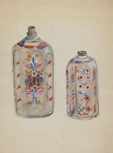 Flint Glass Bottles, c. 1936. Creator: Ella Josephine Sterling