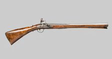 Flintlock Blunderbuss with a Folding Butt, Brescia, 1775. Creator: Nicola Duna