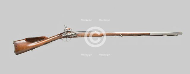 Flintlock Fowling Gun with Miquelet Lock, Madrid, 1750. Creator: Augustin Hortiz.