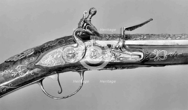 Flintlock Gun, German, ca. 1730-40. Creator: Unknown.