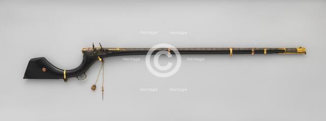 Flintlock Gun, Indian, Sindh (now Pakistan); lock, British, second quarter of the 19th century. Creator: Unknown.