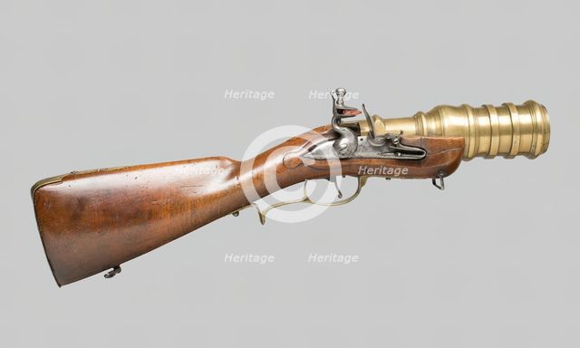 Flintlock "Hand Mortar" Gun, Germany, 1740. Creator: Unknown.
