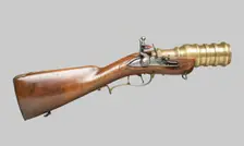 Flintlock "Hand Mortar" Gun, Germany, 1740. Creator: Unknown
