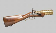 Flintlock "Hand Mortar" Gun, Germany, 1740. Creator: Unknown