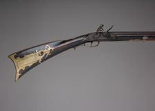 Flintlock Longrifle, American, Pennsylvania, Easton Township, Northampton County, c1800-1820. Creator: Henry Young